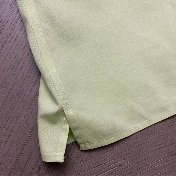 NWT Lands End No Iron Pinpoint Oxford Vibrant Lime Size 16 Button Down Shirt - Picture 8 of 13
